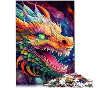 Puzzle per adulti 1000 pezzi arte drago volante gioco impegnativo regali 50 x 75 cm antistress vacanza a casa tempo ammazzare