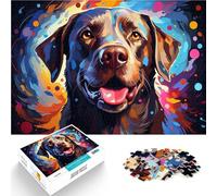 Puzzle per adulti, 1000 pezzi, arte fantasy del cane, labrador difficile e sfida 26 x 38 cm, ideale come regalo per tutta la famiglia
