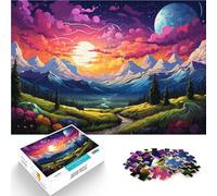 Puzzle per adulti 1000 pezzi arte paesaggistica colorata gioco di riflessione 26 x 38 cm gioco educativo per compleanno Natale per adolescenti da 14 anni e oltre
