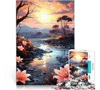 Puzzle per adulti 1000 pezzi arte paesaggistica Fatto di cartone per età 14+ gioco di sfida unico Offerti come regali per tutta la famiglia misurare：38x52cm