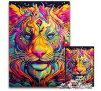 Puzzle per adulti 1000 pezzi Arte psichedelica Tigre Puzzle impossibili per adulti Ideale per divertimento in famiglia, relax e regali per le feste 50x75CM/19,68x29,52 pollici