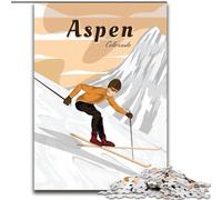 Puzzle per adulti 1000 pezzi Aspen Colorado Travel Decompressivo Giocattolo educativo intellettuale Decorazione perfetta (38x26cm) 1000 pezzi
