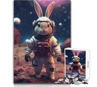 Puzzle per adulti 1000 pezzi Astro Bunny rilassante tempo libero preciso interblocco giocattolo di precisione dimensioni 38x26cm