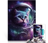 Puzzle per adulti 1000 pezzi Astronaut Art Cat Le Puzzle Sollievo dello Stress Staycation Uccidere il tempo per adolescenti età 14+ 26x38cm