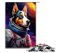 Puzzle per adulti 1000 pezzi Astronauta Cane da bestiame australiano Puzzle Gioco Giocattoli Divertenti 75x50cm