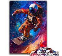 Puzzle per adulti 1000 pezzi Astronauta che fa snowboard per bambini dai 14 anni in su Gioca con i giocattoli perché è l'ideale come regalo per tutta la famiglia 26x38cm