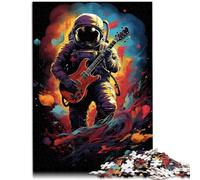 Puzzle per adulti 1000 pezzi astronauta che gioca la chitarra fai da te puzzle giocattolo cervello intelligenza sfida giocattolo avvincente 26 x 38 cm