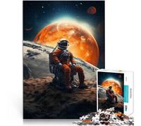 Puzzle per adulti 1000 pezzi astronauta Fatto di cartone per età 14+ Gioco di famiglia per e Un'opera d'arte misurare:26x38cm/10.24 x 14.96pollice