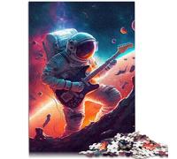 Puzzle per Adulti 1000 pezzi Astronauta Giocare Chitarra Giocattoli educativi di apprendimento Giochi in Famiglia Un'opera d'arte per adolescenti dai 14 anni e oltre 50x70cm