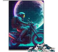 Puzzle per adulti 1000 pezzi, Astronauta in bicicletta, puzzle da 1000 pezzi, impegnativo gioco d'arte fai da te per appassionati, regalo perfetto per rilassarsi (dimensioni 50x75cm)