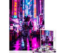 Puzzle per adulti 1000 pezzi Astronauta in città Decorazione per la casa Giocattoli Regali di compleanno Gioco educativo Collezione di artisti Belle arti Dimensioni 38x26cm