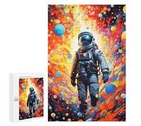 Puzzle per adulti 1000 pezzi astronauta nello spazio colorato -1 puzzle per adolescenti giochi di relax analisi e logica regali di Natale e compleanno 1000 pezzi