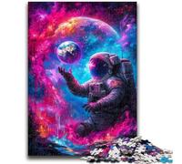 Puzzle per adulti 1000 pezzi Astronauta spaziale difficile per età 14 anni e oltre Bellissimo gioco di design Bellissimo gioco di design Ottimo regalo 50x75cm