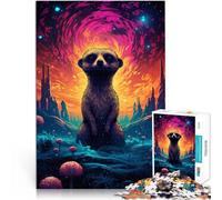 Puzzle per adulti 1000 pezzi astronauta suricati difficile e stimolante 26 x 38 cm adatto come decorazione da scrivania per adolescenti dai 14 anni in su