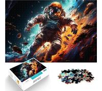 Puzzle per adulti, 1000 pezzi, astronauta, universo colorato, puzzle educativo di compleanno, 26 x 38 cm