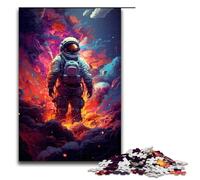 Puzzle per adulti 1000 pezzi Astronauti nell'universo misterioso. Ogni pezzo è unico. Gioco stimolante e divertente per tutta la famiglia. 75x50 cm.