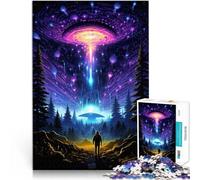 Puzzle per Adulti 1000 pezzi Astronave Extraterrestre Puzzle tagliato con precisione 26x38cm Sollievo dello Stress Staycation Uccidere Il Tempo