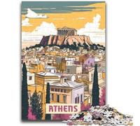 Puzzle per adulti 1000 pezzi Atene 1000 pezzi per adolescenti, antistress per trascorrere il tempo libero durante le vacanze e l'interazione genitore-figlio (50x75cm)