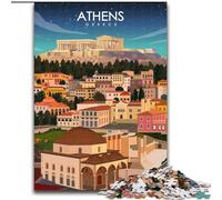 Puzzle per adulti 1000 pezzi Atene Grecia Viaggi Arte, per età 14 e oltre Ogni pezzo è unico - Gioco divertente e stimolante per tutta la famiglia Ottimo regalo 26x38cm
