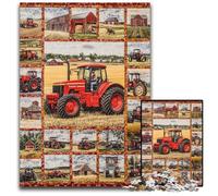 Puzzle per adulti 1000 pezzi, attrezzi agricoli, trattore, puzzle di cartone fai da te, decorazione, sfida per il cervello, per adulti, famiglia, regalo di festa 26X38CM