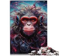 Puzzle per adulti, 1000 pezzi, auricolare Gorilla, puzzle di apprendimento e logica, adatto per adolescenti dai 14 anni, 26 x 38 cm