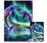 Puzzle per adulti 1000 pezzi Aurora Dolphin Puzzle Giocattoli Regalo Educativo Intellettuale Decompressione Divertente Gioco per famiglie 50X75CM