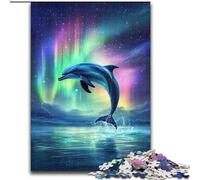 Puzzle per adulti 1000 pezzi Aurora Dolphin Puzzle per adulti 1000 pezzi per adolescenti Giochi educativi per famiglie Decorazione per la casa Regalo (dimensioni 26x38cm)