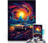Puzzle per adulti, 1000 pezzi, auto sportiva psichedelica, giocattolo sofisticato, un'opera d'arte per adolescenti dai 14 anni, 26 x 38 cm