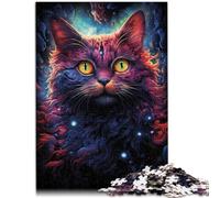 Puzzle per adulti 1000 pezzi avventura del gatto cosmico difficile e stimolante grande regalo per adolescenti dai 14 anni in su, 26 x 38 cm