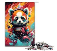 Puzzle per adulti 1000 pezzi Baby Robot Panda rosso di Splatters Un sacco di puzzle spessi e colorati Giochi educativi per la casa Giocattoli fai da te Ottimo regalo per i giochi 75x50 cm