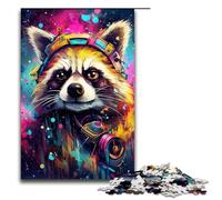 Puzzle per adulti 1000 pezzi Baby Robot Raccoon di Splatters Molti puzzle colorati spessi giocattoli divertenti 75x50 cm