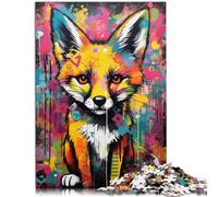 Puzzle per adulti, 1000 pezzi, Banksy-Graffiti Slum-Fox-Hand concorrenza, ottimo regalo per adolescenti dai 14 anni in su, 26 x 38 cm