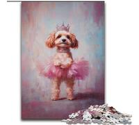 Puzzle per adulti, 1000 pezzi, barboncino ballerina, per decorare la casa, ideale come regalo di Natale e Capodanno per adolescenti, 50x75cm