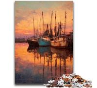 Puzzle per adulti 1000 pezzi barca a vela dipinto a olio, adatto per età 14 e oltre giochi educativi per la casa giocattoli fai da te opera d'arte regalo 50X75CM
