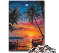 Puzzle per adulti 1000 pezzi Barche sulla costa Pittura a olio Giochi educativi Decorazione per la casa Collezione di artisti, Belle arti 26X38CM