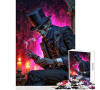 Puzzle per adulti 1000 pezzi Baron Samedi con cappello a cilindro giocattoli antistress opera d'arte regalo giochi divertenti con pezzi completamente interconnessi di forma casuale dimensioni 50x75cm