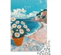 Puzzle Per Adulti 1000 Pezzi Beach Daisy Bouquet Puzzle Per Adolescenti Giochi Rilassanti Un'opera D'arte Regali Unici Per Compleanno E Natale 38x26cm/1000pcs