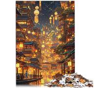 Puzzle per adulti, 1000 pezzi, bella città natale, decorazione per la casa, giocattolo puzzle rafforza l'amore tra coppie per adolescenti dai 14 anni in su, 26 x 38 cm