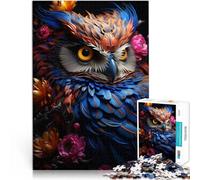 Puzzle per adulti, 1000 pezzi, bellissimo gufo, decorazione per la casa, giocattolo puzzle, per 14 anni, 26 x 38 cm