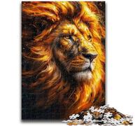 Puzzle per adulti 1000 pezzi Bellissimo leone antistress sfida difficile arredamento unico per la casa e regali 50x75cm