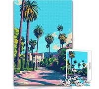 Puzzle per adulti 1000 pezzi Beverly Hills LA Giochi rilassanti Vacanza a casa Uccidere il tempo Regali di Babbo Natale segreto Dimensioni 38x52cm