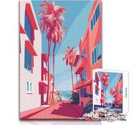 Puzzle per adulti 1000 pezzi Beverly Hills Vaporwave Giochi rilassanti Staycation Kill Time Regali di Babbo Natale segreto Dimensioni 50x75cm