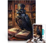 puzzle per adulti 1000 pezzi “Biblioteca del Corvo Intelligente” Fatto di carta，per e da 14 anni in su gioco di sfida unico Regalo per i compleanni。misurare：26x38cm/10.24 x 14.96pollice