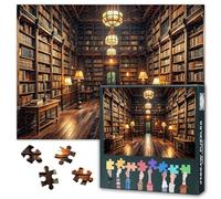 Puzzle per adulti 1000 pezzi Biblioteca Vintage - Puzzle Libreria Arte 70 x 50 cm Design antico libro puzzle impegnativo gioco di famiglia per uomini e donne