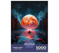 Puzzle Per Adulti 1000 Pezzi Big Red Moon Puzzle Per Adulti Antistress Giocattoli Difficili Regali Unici Per Compleanno E Natale 70x50cm/1000pcs