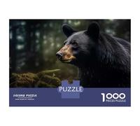 Puzzle Per Adulti 1000 Pezzi Black Bear Wildlife Photo Puzzle Rompicapo Gioco Difficile Regali Difficili Per Amici E Familiari 70x50cm/1000pcs