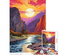 Puzzle per adulti 1000 pezzi Black Canyon Sunset Toy Wall Decor Regali per donne e uomini Gioco pratico per migliorare l'amore tra coppie Dimensioni 38x26cm