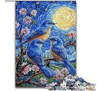 Puzzle per adulti 1000 pezzi Bluebird on The Tree, per bambini dai 14 anni in su, gioco educativo, sfida, regalo per compleanni (dimensioni 26x38cm)