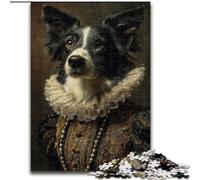 Puzzle per adulti, 1000 pezzi, Border Collie Noble, puzzle in legno, gioco interattivo per famiglie, adatto dai 14 anni in su (dimensioni 50x75cm)