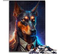 Puzzle per adulti 1000 pezzi Boss Doberman Puzzle impossibili per adulti Regalo perfetto per età 14+ (dimensioni 26x38cm)